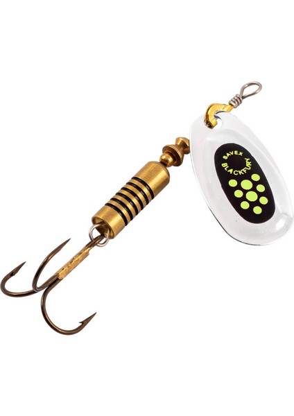 Alabalık Turna Döner Olta Kaşık - Black Fury - Fluo Sarı/gümüş - No:1