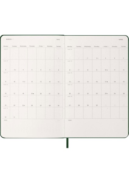 2026 12 Ay Günlük Ajanda L Boy 13X21 Cm. Sert Kapak Mersin Yeşili fırsatları