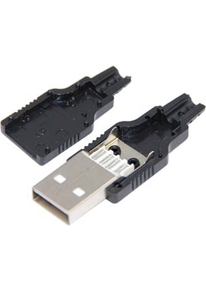 USB Şase A Tip 90° Erkek Kapaklı
