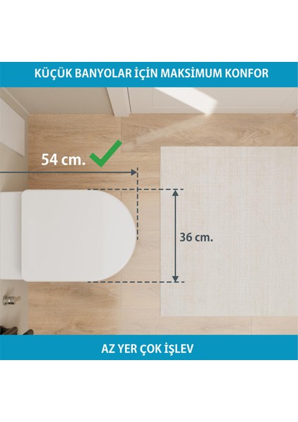 Cocon 2.0 Kanalsız Asma Klozet 54 cm – Metal Menteşeli, Yavaş Kapanır Tak-Çıkar Kapak Dahil, 2 Parça Set, Beyaz indirimleri