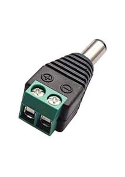 Dc Jak 2,1mm Uzun Klemensli Fiş Erkek