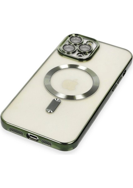 More-Tr Newface Iphone 12 Pro Max Kılıf Kross Magneticsafe Kapak - Koyu Yeşil indirimleri