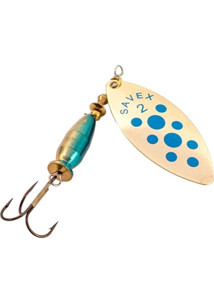 Turna Levrek Alabalık Döner Olta Kaşık - Alp Long - Altın/mavi - NO:2/20GR