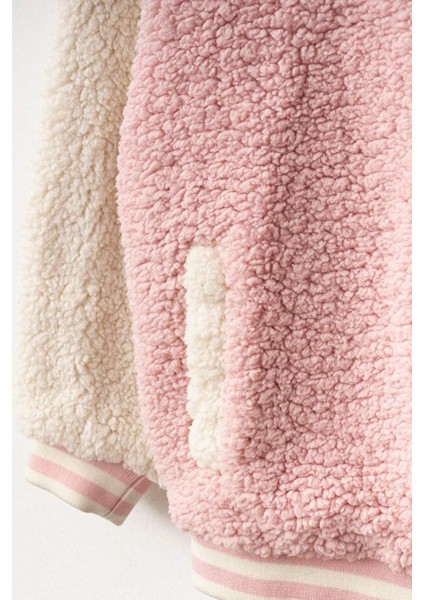 Kız Çocuk Polar Kolej Ceket - Pudra fırsatları