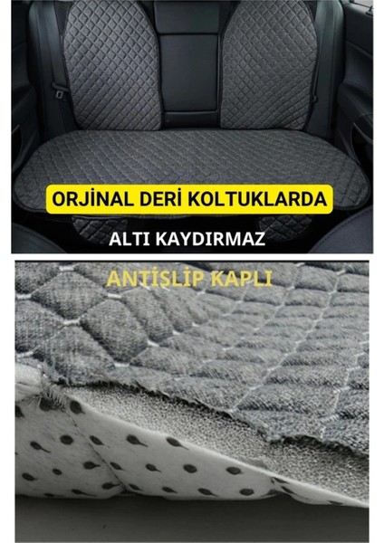 Peugeot 5008 2009-2017TERLETMEZ Kaymaz Keten Oto Minder Kılıf Komple Set ( 7 Parça ) Gri modelleri