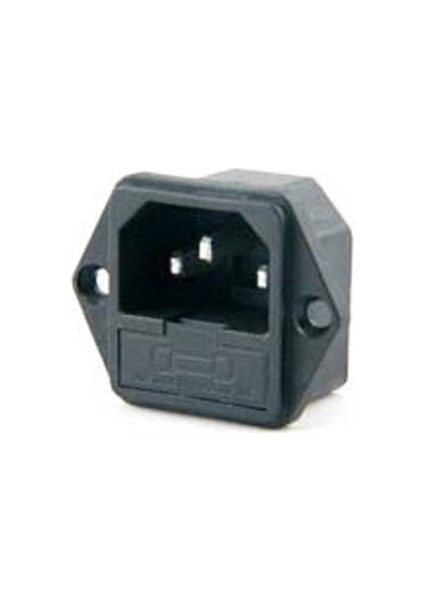 Power Soket Erkek Fuseli Kulaklı C14