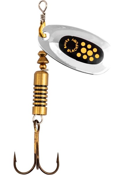 Alabalık Turna Döner Olta Kaşık - Black Fury - Sarı/gümüş - No:3 fiyatları