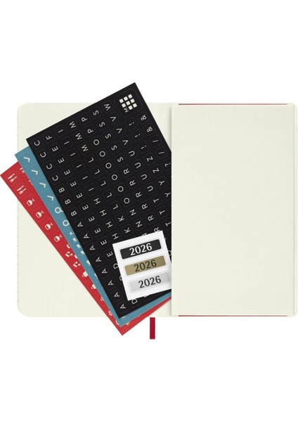 2026 12 Ay Günlük Ajanda Cep Boy 9X14 Cm. Yumuşak Kapak Kızıl Kırmızı modelleri
