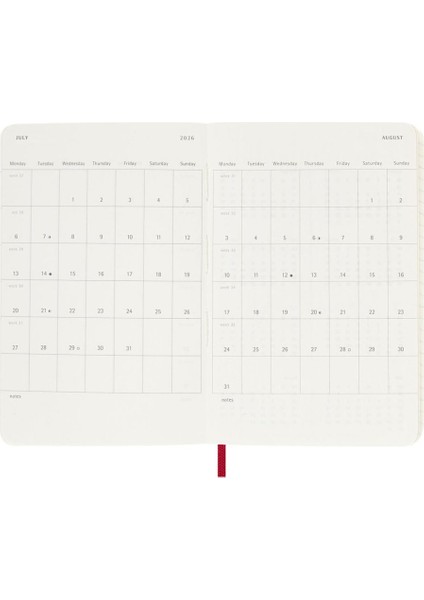 2026 12 Ay Günlük Ajanda Cep Boy 9X14 Cm. Yumuşak Kapak Kızıl Kırmızı fırsatları