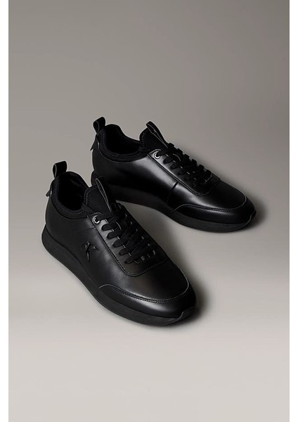 Erkek Retro Koşu Tarzı Sneaker - Siyah