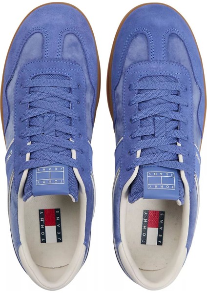 Kadın The Greenwich Kontrast Detaylı Süet Kort Sneaker - Mavi indirimleri