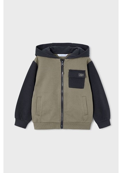 Erkek Çocuk Normal Kalıp 3 Parça Renk Bloklu Eşofman Takımı - Haki fiyatları