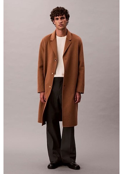 Erkek Regular Fit Merinos Yünü Triko Kazak - Krem