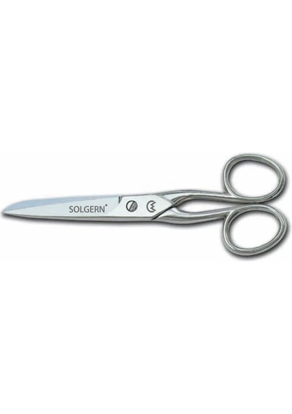 Solgern 232-6 Iplik ve Kumaş Temizleme Makası No: 6 Inç / 15,24 cm - Nikel Kaplama