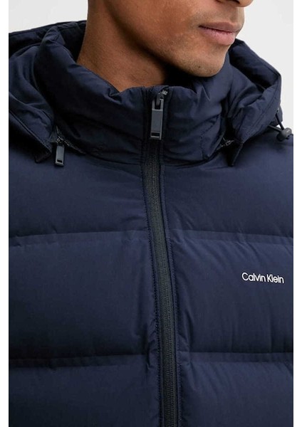 Erkek Regular Fit Kapüşonlu Kapitoneli Şişme Mont - Lacivert fırsatları