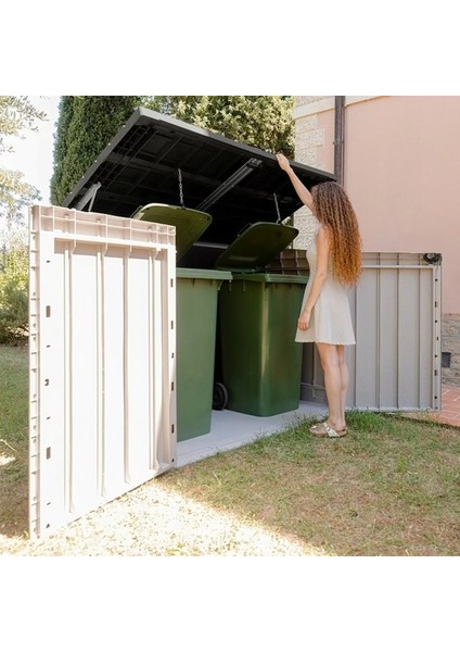 Sarçoğlu Hırdavat Plus 2xl Bahçe Depolama Dolabı, Sandığı, Plastik Dolap Gri/antrasit 2270 Lt