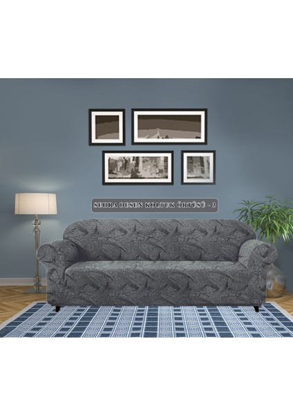 Koltuk Örtüsü Koltuk Kılıfı Jakarlı Esnek ve Lastikli Yıkanabilir 3 Kişilik Çekyat Örtüsü Bir Adet