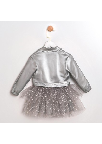 Kız Çocuk Griselle Deri Ceketli Tütü Etekli 3'lü Takım CMN-3741 modelleri