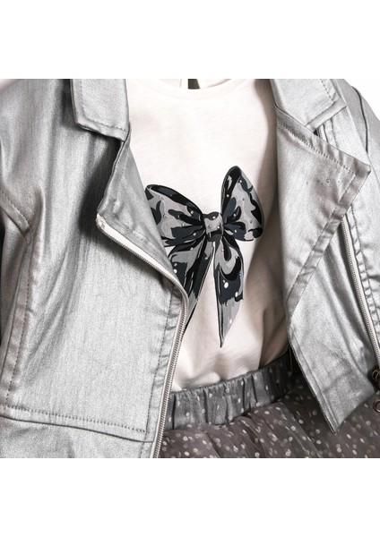 Kız Çocuk Griselle Deri Ceketli Tütü Etekli 3'lü Takım CMN-3741 indirimleri