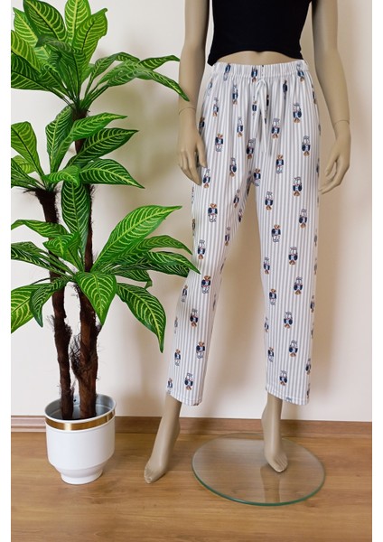 Kadın-Erkek Milan Kumaş Baskılı Rahat Kalıp Yumuşacık Esnek Dokulu Pijama Altı indirimleri