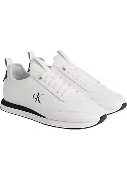 Erkek Retro Koşu Tarzı Sneaker - Beyaz