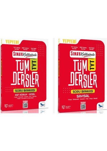 Sınav Tyt Eşit Ağırlık Sözel Sayısal Tüm Dersler Soru Bankası Set