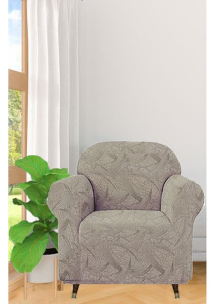 Jakarli Sahra Desen Tek Kişilik Koltuk Örtüsü, Berjer Kılıfı, Lastikli 1 Adet