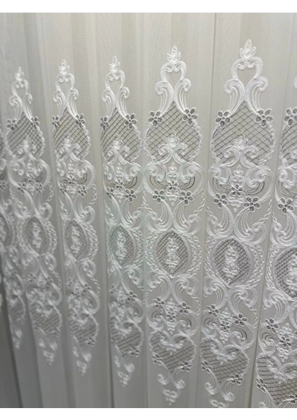 Nivemeshome Helen Gümüş Detaylı 1/3 Sık Pileli Tül Perde Apm fırsatları