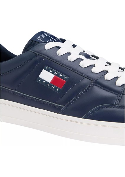Erkek The Greenwich Logo Patch'li Kort Sneaker - Lacivert