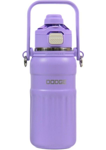 DB-24546 Çift Kullanım Pipetli/rahat Içim 800ML Askılı Çelik Matara