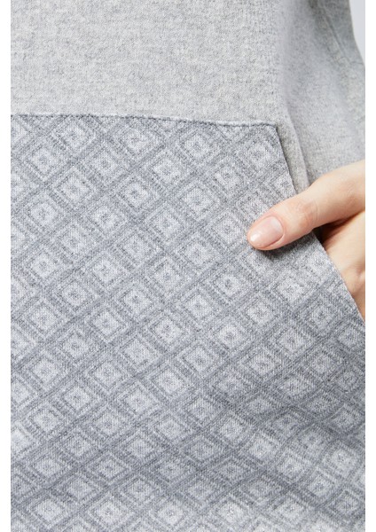 Mooncover Kadın Yumuşacık Kışlık Pijama Takımı – Cep Detaylı Gri
