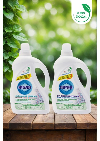 2li Kokusuz Sıvı Çamaşır Deterjanı-Tüm Renkler ve Sadece Beyazlar-Kendinden Yumuşatıcılı-2200MLX2