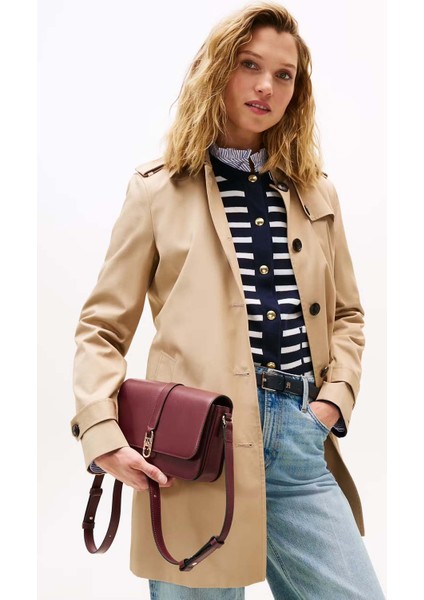 Kadın Th Lıbre Kapaklı Çapraz Askılı Çanta - Bordo fiyatları