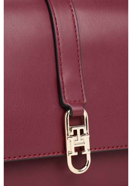 Kadın Th Lıbre Kapaklı Çapraz Askılı Çanta - Bordo fırsatları