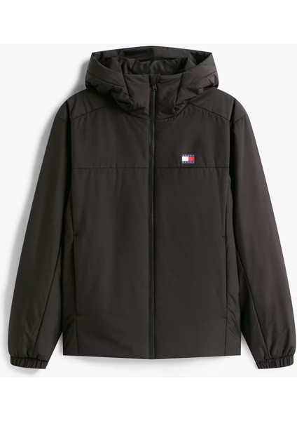 Erkek Regular Fit Kapüşonlu Dolgulu Mont - Siyah indirimleri