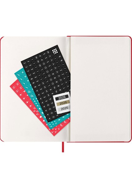 2026 12 Ay Günlük Ajanda L Boy 13X21 Cm. Sert Kapak Kızıl Kırmızı modelleri