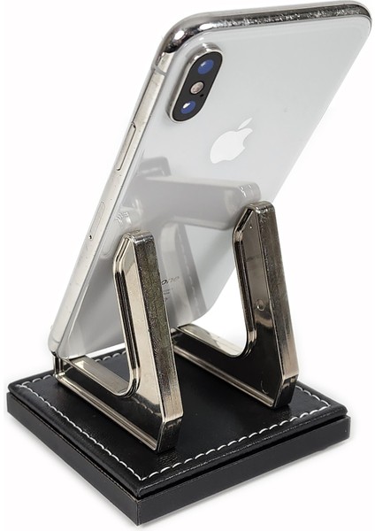 PR4286 Ahşap-Deri Tabanlı Lüks Ofis Masaüstü Telefon Standı fırsatları