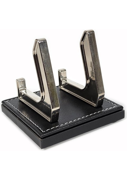 PR4286 Ahşap-Deri Tabanlı Lüks Ofis Masaüstü Telefon Standı