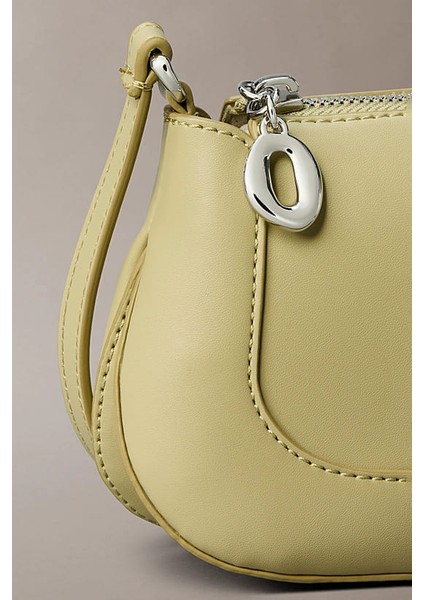 Kadın Metal Aksesuarlı Baget Çapraz Omuz Çanta - Yeşil fırsatları