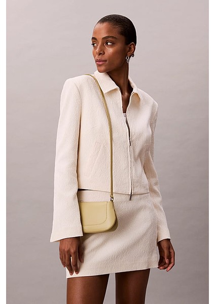 Kadın Metal Aksesuarlı Baget Çapraz Omuz Çanta - Yeşil indirimleri