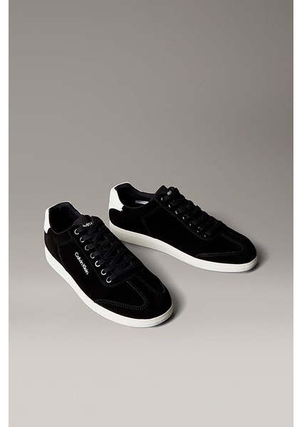 Erkek Cupsole Tabanlı Süet Sneaker - Siyah