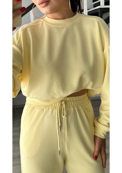 Sarı Modal Sweat-Pantolon Takım fırsatları