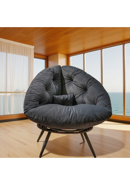 Urban Chic Füme Berjer Koltuk – Modern ve Şık Tekli Okuma Koltuğu | Ergonomik Tay Tüyü Tasarım