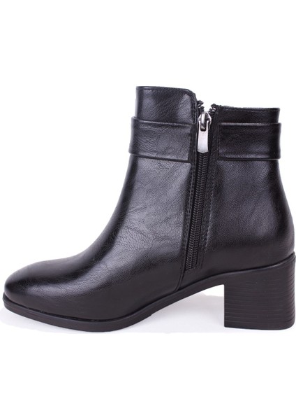 DZA07-1143604 Siyah Klasik Topuklu Kadın Bot modelleri