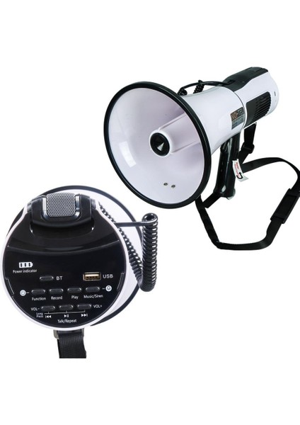 Notel 106U 100 Watt Bluetooth-Usb-Siren-Ses Kayıt Özelikli Dahili Bataryalı Büyük Boy Megafon modelleri