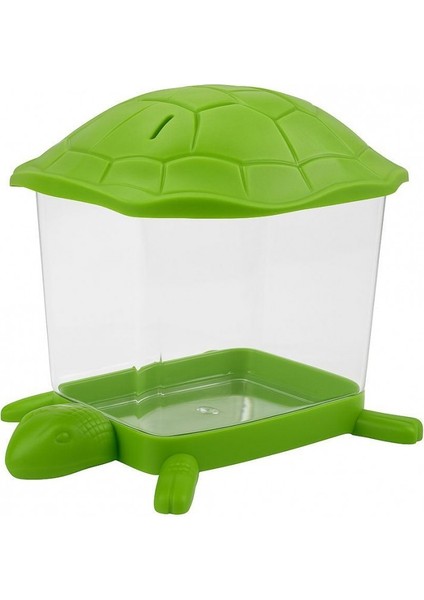 Kaplumbağa Şekilli Kapaklı Mika Fanus 3 Litre (15X15X15 Cm) Kare Akvaryum