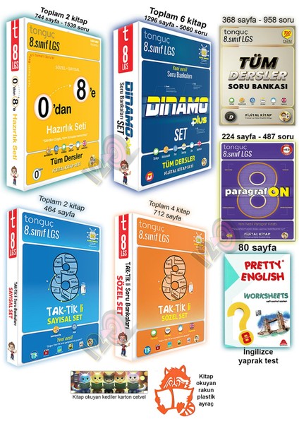 8. Sınıf Tüm Dersler Şampiyonlar Ligi Dinamo Taktikli Konu Anlatımlı Paragraf Soru Bankası Seti 2026
