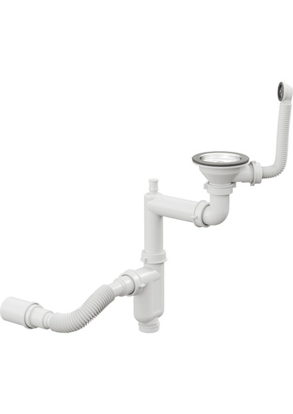 Comfort Mutfak Eviye Sifonu – Yer Kazandıran, Kolay Temizlenir, Ayarlanabilir Koku Önleyici, Gider Borulu-11,5 cm. eviye giriş Çaplı