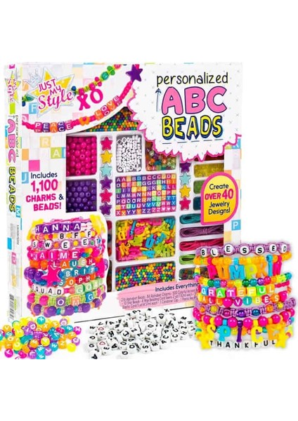 Harfli Takı Tasarım Boncuk Hobi Seti Oyuncak - Abc Beads