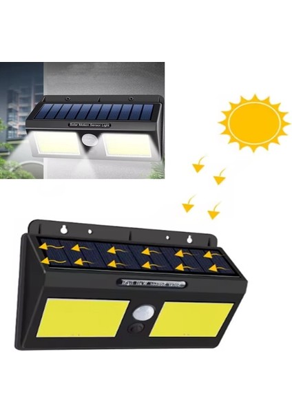 Güneş Enerjili Hareket Sensörlü 96 LED Dış Mekan Aydınlatma - 3 Mod, Su Geçirmez